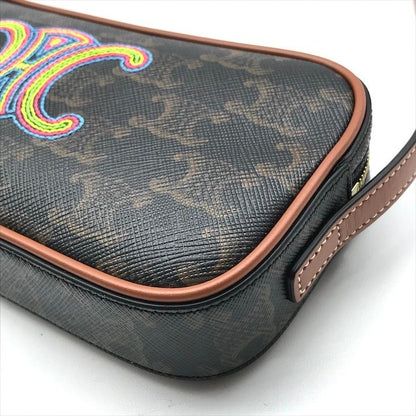 Celine Macadam Embroidery Triomphe Limited Edition Leather Shoulder Camera Bag