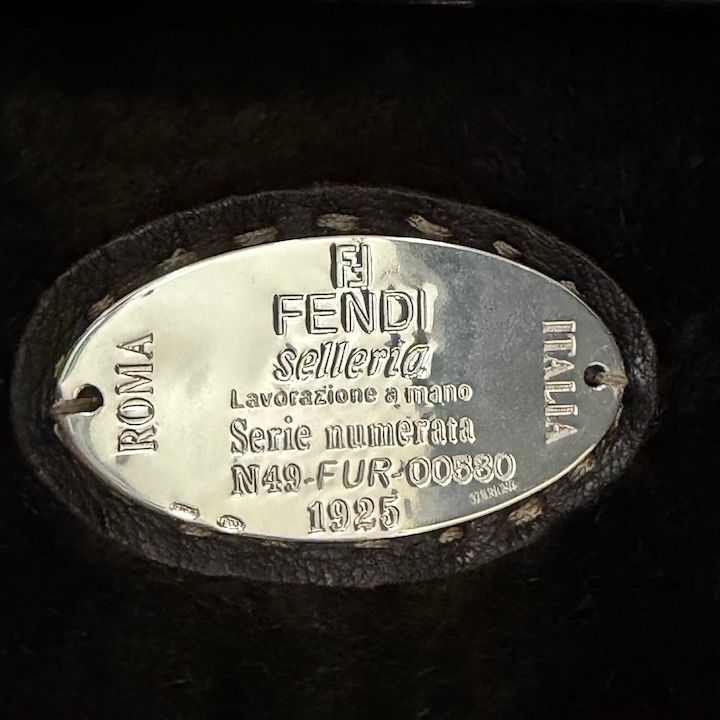 Fendi Selleria Mouton Vest with Belt 38 Brown