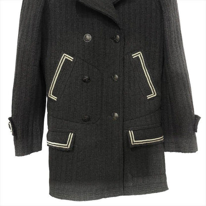 Chanel CC Logo Wool Coat 38 Outer