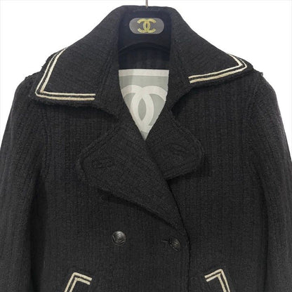 Chanel CC Logo Wool Coat 38 Outer