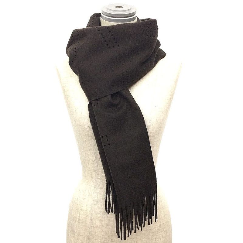 Louis Vuitton Cashmere Scarf Echarpe Perfo Brown