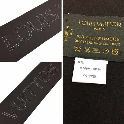 Louis Vuitton Cashmere Scarf Echarpe Perfo Brown