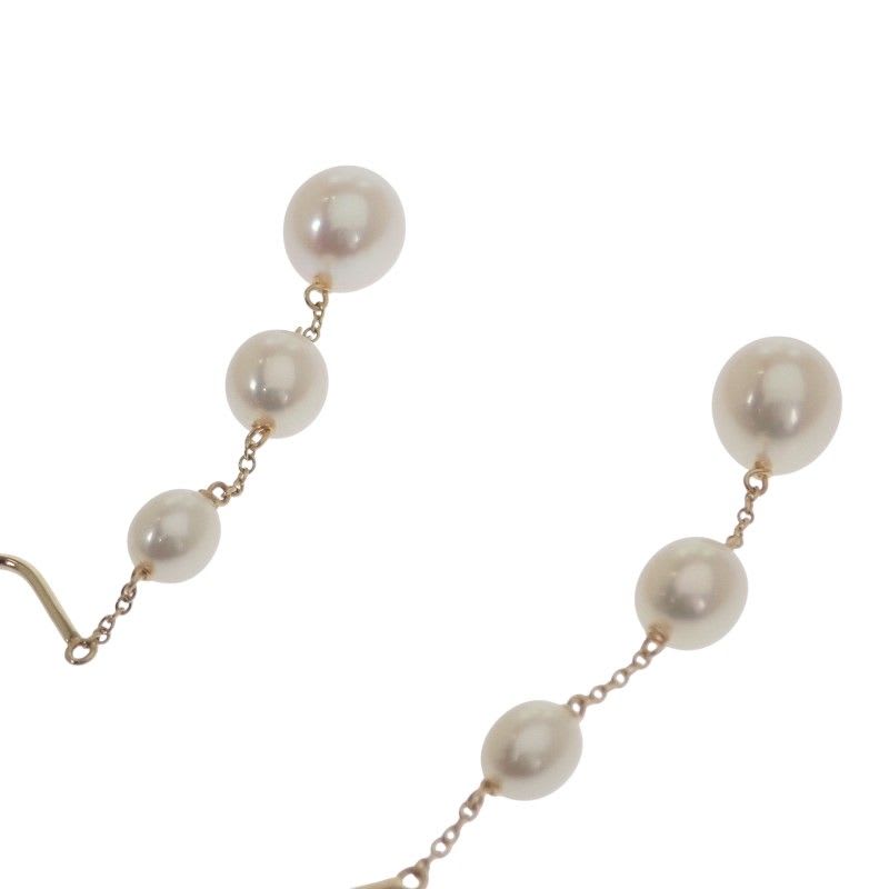 Tiffany & Co By The Yard Pearl Chain Earrings 18K Yellow
