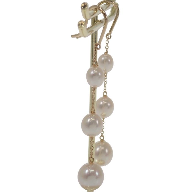 Tiffany & Co By The Yard Pearl Chain Earrings 18K Yellow