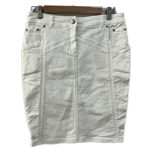 DIOR Christian Dior Skirt Size 40 M Women's - Ivory Knee Length Boutique