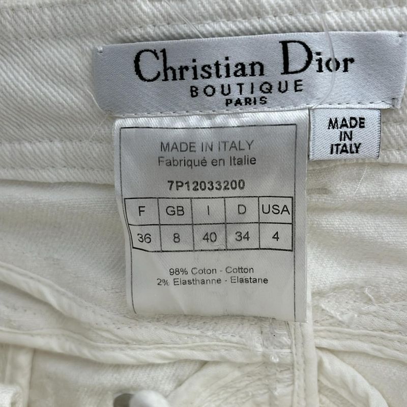 DIOR Christian Dior Skirt Size 40 M Women's - Ivory Knee Length Boutique
