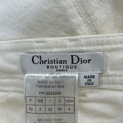 DIOR Christian Dior Skirt Size 40 M Women's - Ivory Knee Length Boutique