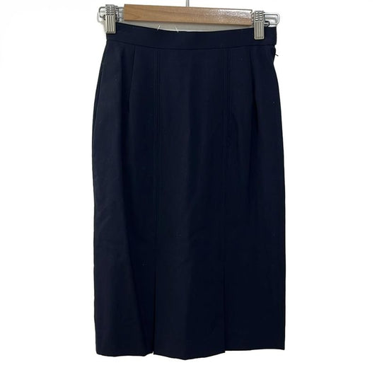 DIOR Christian Dior Skirt Size S Women's - Dark Navy Knee Length Pret-a-porter
