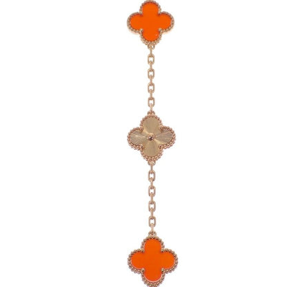 Van Cleef & Arpels Vintage Alhambra Vcarp7 Rp00 Bracelet 18K Pink Gold Women's