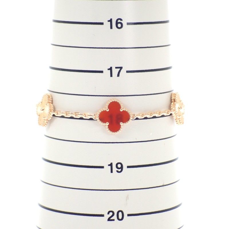 Van Cleef & Arpels Vintage Alhambra Vcarp7 Rp00 Bracelet 18K Pink Gold Women's