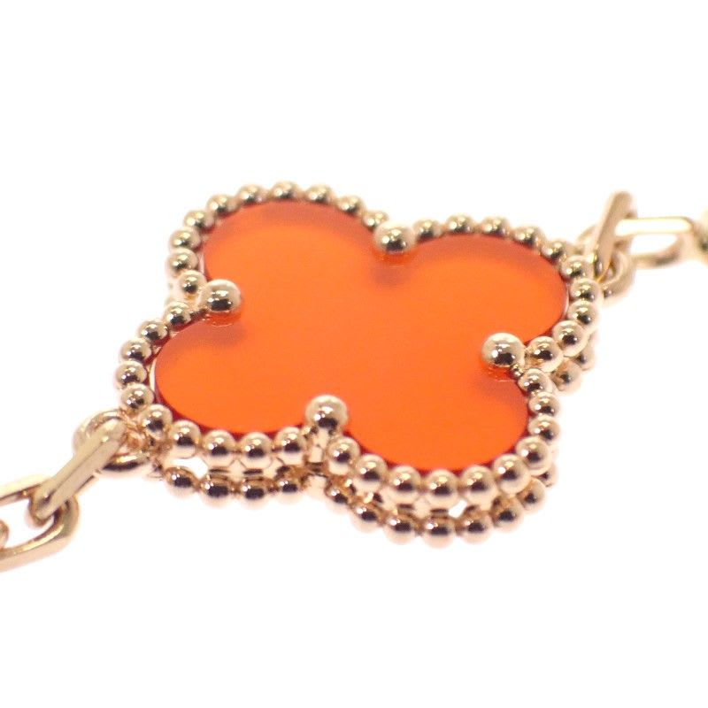 Van Cleef & Arpels Vintage Alhambra Vcarp7 Rp00 Bracelet 18K Pink Gold Women's