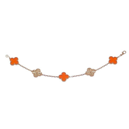 Van Cleef & Arpels Vintage Alhambra Vcarp7 Rp00 Bracelet 18K Pink Gold Women's