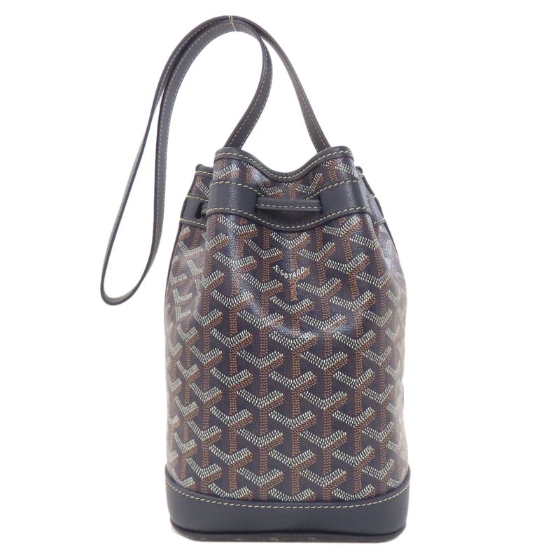 Goyard Petit Flo Bucket Shoulder Bag Coated Canvas Women's