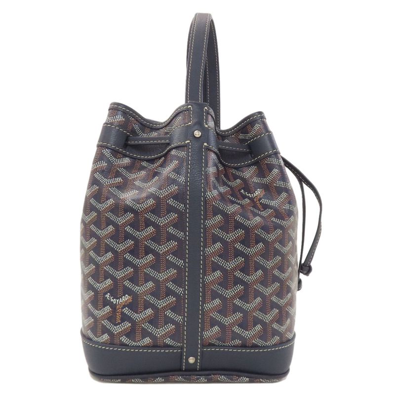Goyard Petit Flo Bucket Shoulder Bag Coated Canvas Women's