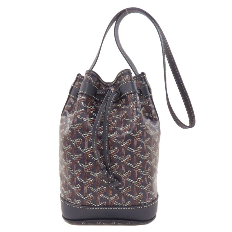 Goyard Petit Flo Bucket Shoulder Bag Coated Canvas Women's