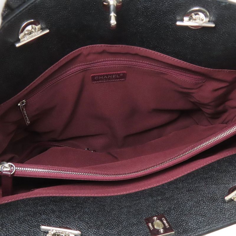 Chanel Matelasse Silver Hardware 2WAY Tote Bag Calf Women's