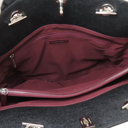 Chanel Matelasse Silver Hardware 2WAY Tote Bag Calf Women's