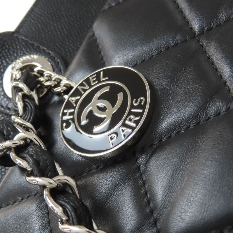 Chanel Matelasse Silver Hardware 2WAY Tote Bag Calf Women's