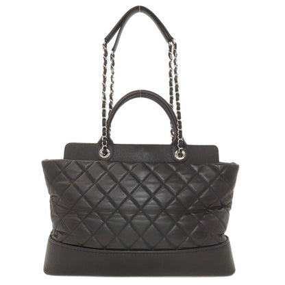 Chanel Matelasse Silver Hardware 2WAY Tote Bag Calf Women's