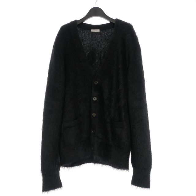 Dior × Peter Doig 21AW Back Logo Embroidery Mohair Knit Cardigan Sweater Long