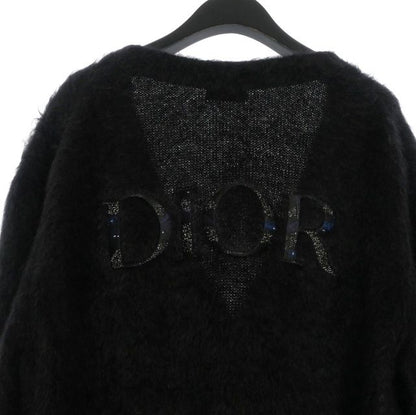 Dior × Peter Doig 21AW Back Logo Embroidery Mohair Knit Cardigan Sweater Long