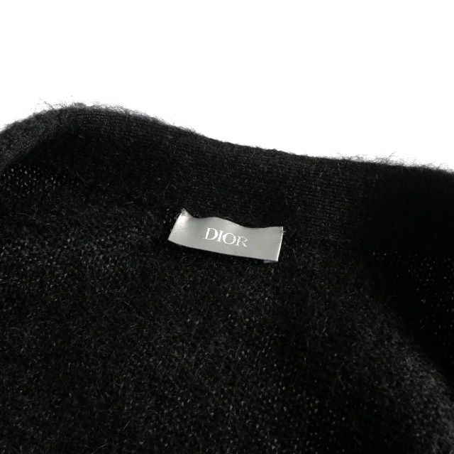 Dior × Peter Doig 21AW Back Logo Embroidery Mohair Knit Cardigan Sweater Long