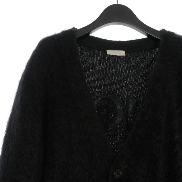 Dior × Peter Doig 21AW Back Logo Embroidery Mohair Knit Cardigan Sweater Long