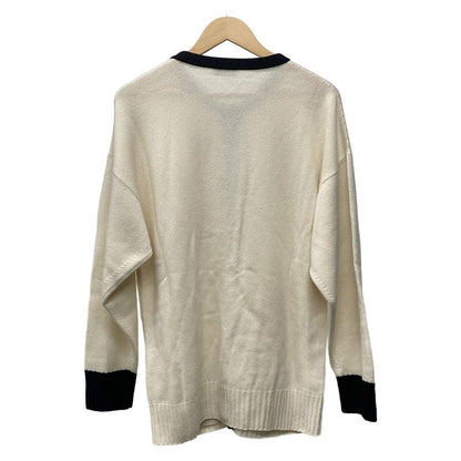 Saint Laurent Paris Cardigan Size S Women's - 648449 Ivory X Black Long Sleeve