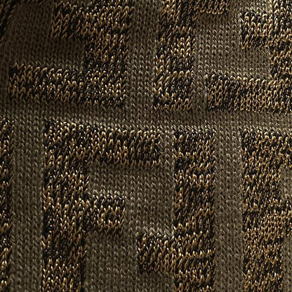 Fendi Short Sleeve Sweater Size (j-i) 40 Women's - Khaki X Gold Zucca Pattern