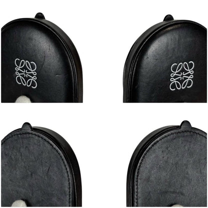 Loewe Anagram Logo Coin Case Coin Purse Leather Black