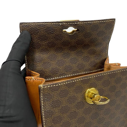 Celine Vintage Macadam Blason Ring Hardware Leather 2-Way Mini Handbag Shoulder