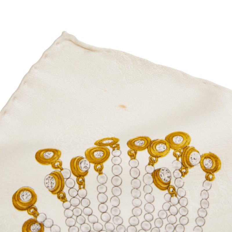 Chanel Jewelry Gem Pattern White Multicolor Women's Chanel