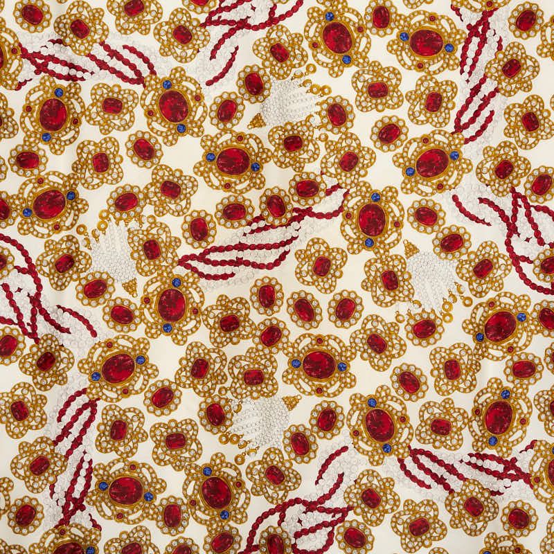 Chanel Jewelry Gem Pattern White Multicolor Women's Chanel