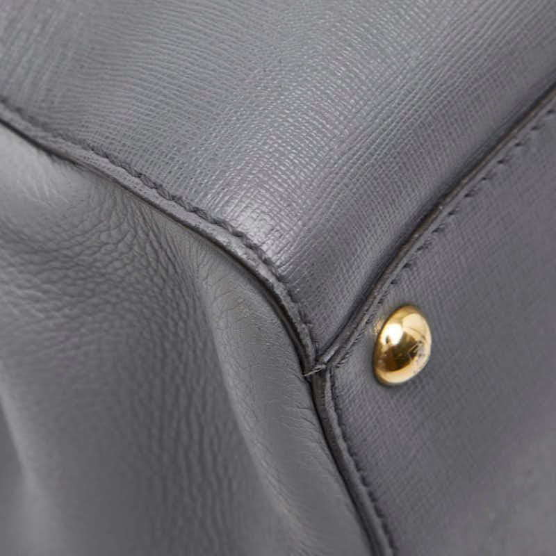 Fendi 2jours Tote Bag Shoulder Bag 2WAY 8bh250 Gray Leather Women's Fendi