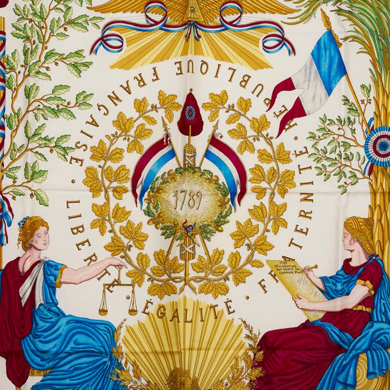 Hermes Carre 90 1789 Liberte Egalite Fraternite Republique Francaise In