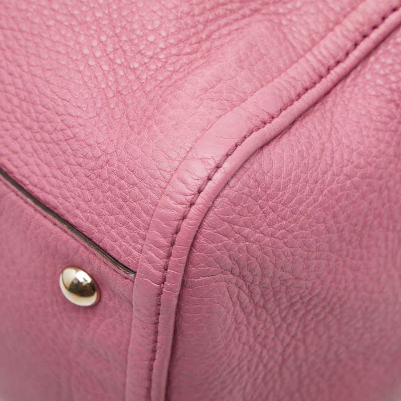 Gucci Soho Interlocking G Shoulder Bag Tote Bag 282309 Pink Leather Women's
