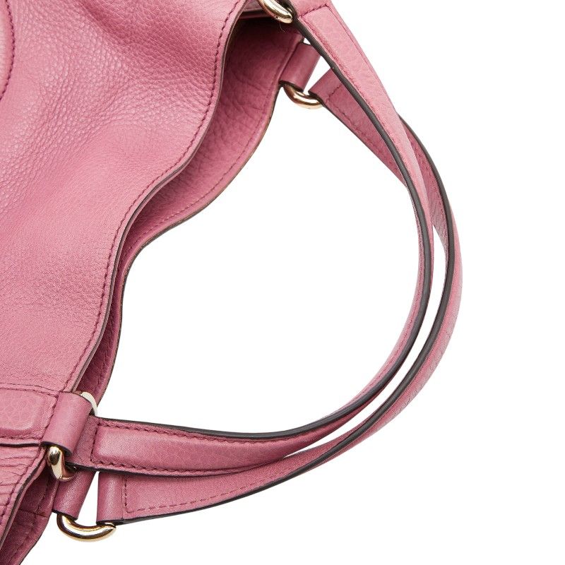 Gucci Soho Interlocking G Shoulder Bag Tote Bag 282309 Pink Leather Women's