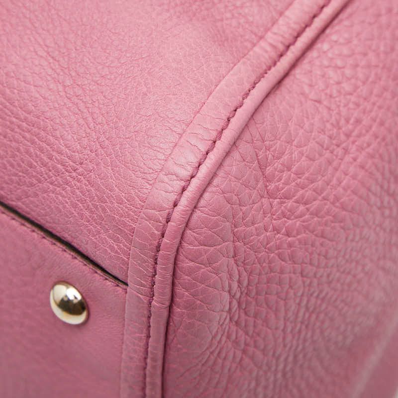 Gucci Soho Interlocking G Shoulder Bag Tote Bag 282309 Pink Leather Women's