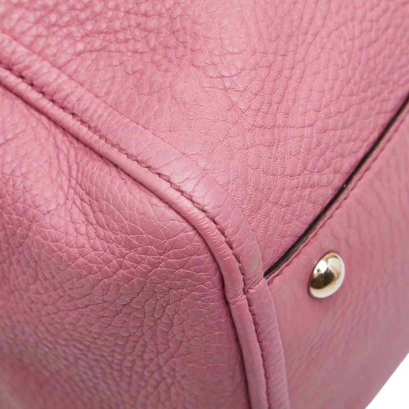 Gucci Soho Interlocking G Shoulder Bag Tote Bag 282309 Pink Leather Women's