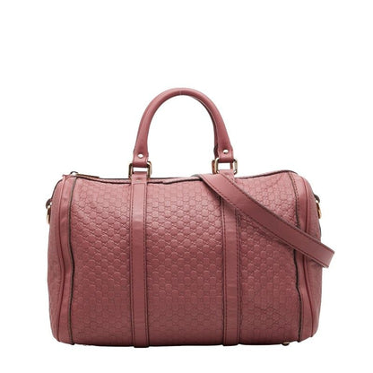 Gucci Micro Guccissima Mini Boston Bag Shoulder Bag 2WAY 247205 Pink Leather