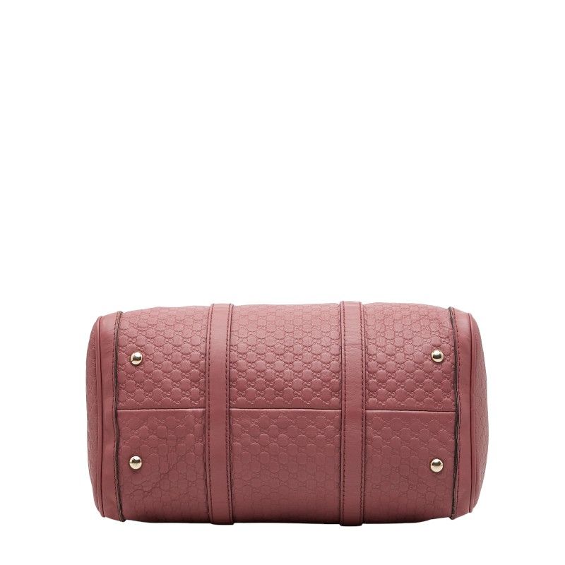 Gucci Micro Guccissima Mini Boston Bag Shoulder Bag 2WAY 247205 Pink Leather