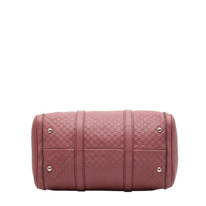 Gucci Micro Guccissima Mini Boston Bag Shoulder Bag 2WAY 247205 Pink Leather