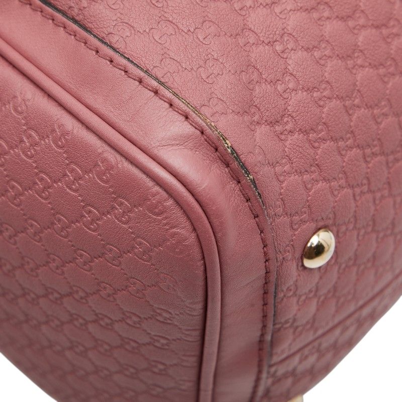 Gucci Micro Guccissima Mini Boston Bag Shoulder Bag 2WAY 247205 Pink Leather