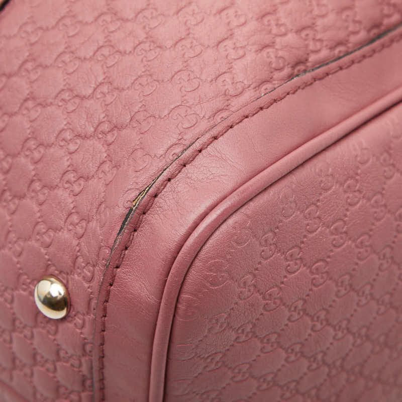 Gucci Micro Guccissima Mini Boston Bag Shoulder Bag 2WAY 247205 Pink Leather