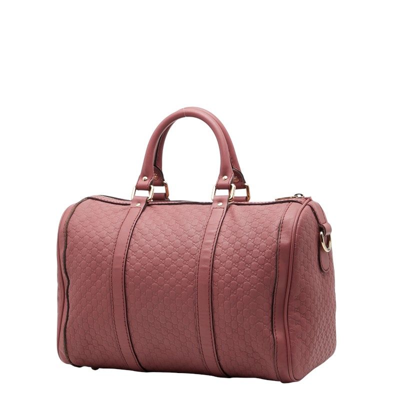 Gucci Micro Guccissima Mini Boston Bag Shoulder Bag 2WAY 247205 Pink Leather