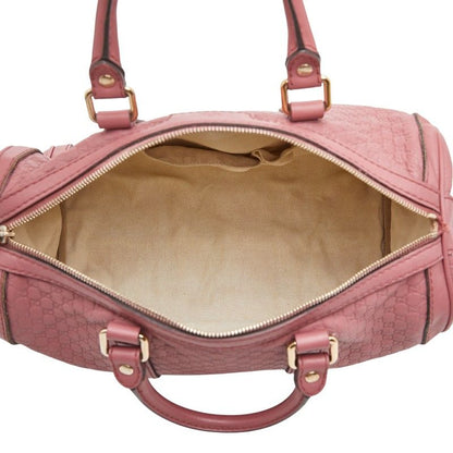 Gucci Micro Guccissima Mini Boston Bag Shoulder Bag 2WAY 247205 Pink Leather