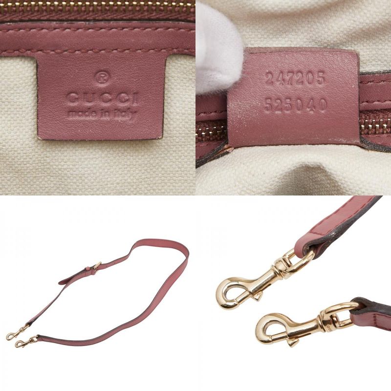 Gucci Micro Guccissima Mini Boston Bag Shoulder Bag 2WAY 247205 Pink Leather