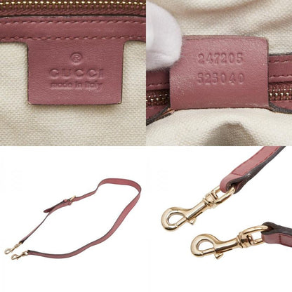 Gucci Micro Guccissima Mini Boston Bag Shoulder Bag 2WAY 247205 Pink Leather