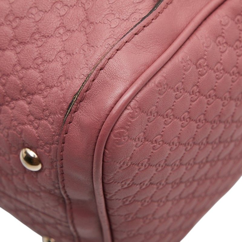 Gucci Micro Guccissima Mini Boston Bag Shoulder Bag 2WAY 247205 Pink Leather