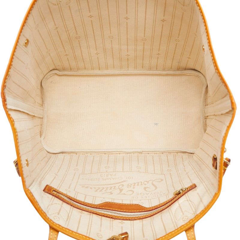 Louis Vuitton Damier Azure Neverfull MM Tote Bag Shoulder Bag N51107 White